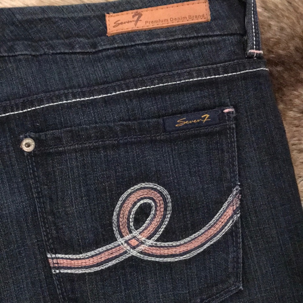 Seven7 boot cut dark wash jeans